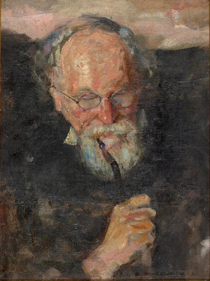 Christian Munch z fajką - Edvard Munch