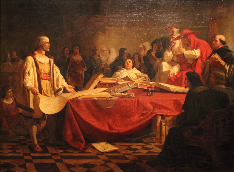 Christophe Colomb przed Radą Salamanki - Emanuel Leutze