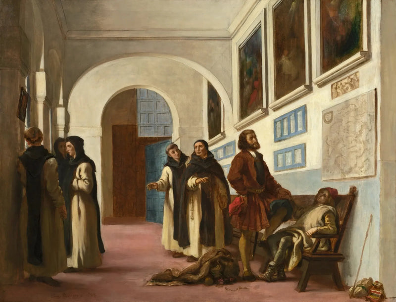 Krzysztof Kolumb i jego syn w La Rábida - Eugène Delacroix