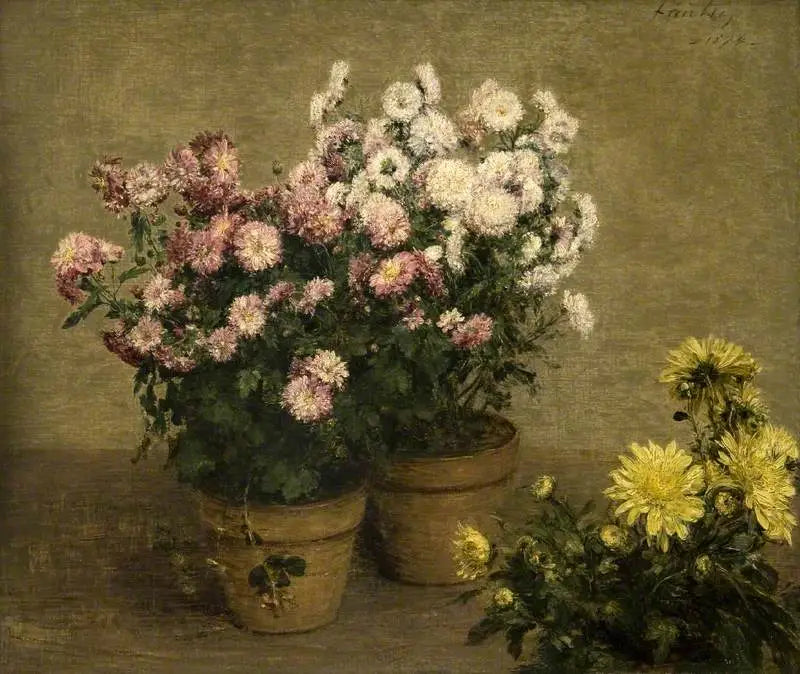 Chryzantemy - Henri Fantin-Latour