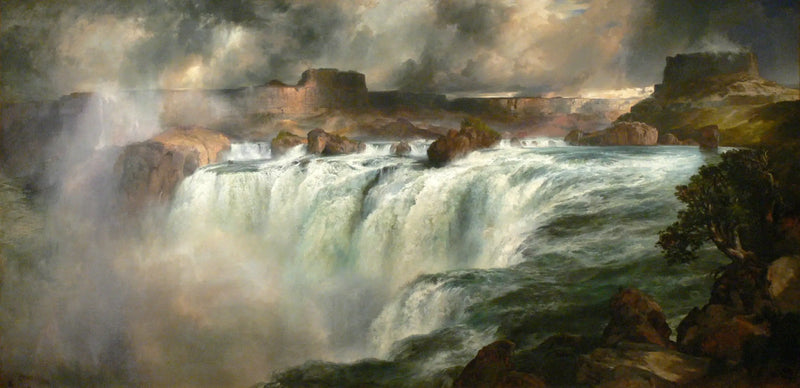 Upadki Shoshone na rzece Snake - Thomas Moran