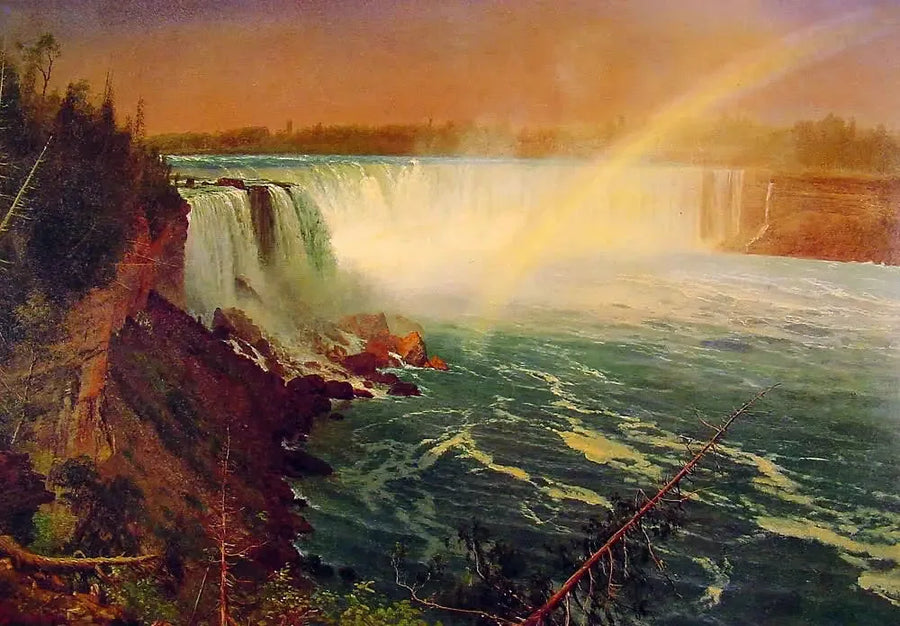 Wodospady Niagara z tęczą - Albert Bierstadt