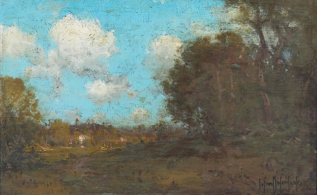 Niebieskie niebo nad zalesionym krajobrazem - Julian Onderdonk