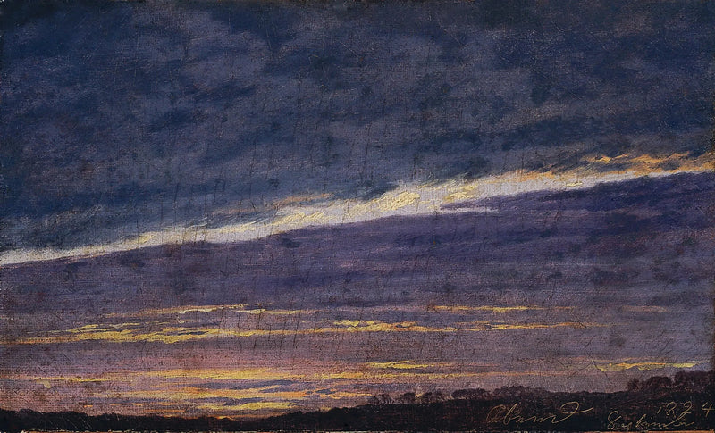Pochmurne niebo wieczorem - Caspar David Friedrich