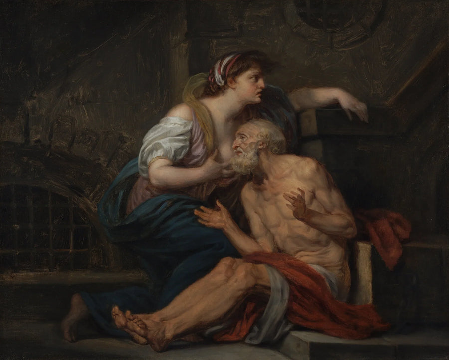 Cimon et Pero: „Miłosierdzie rzymskie” - Jean-Baptiste Greuze