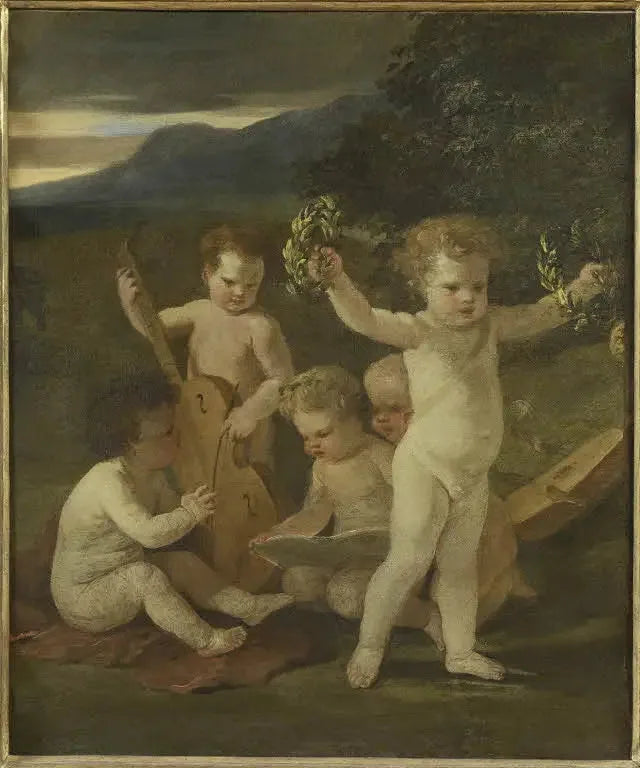 Pięć muzykujących puttów - Nicolas Poussin