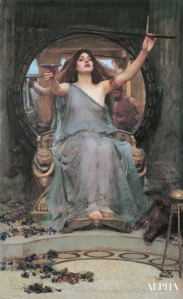 Circé offrant la coupe à Ulysse - John William Waterhouse - Reproductions de tableaux et peintures haut de gamme