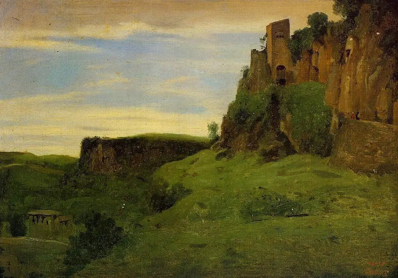 Civita Castellana. fabryki na szczycie skał - Jean-Baptiste Camille Corot
