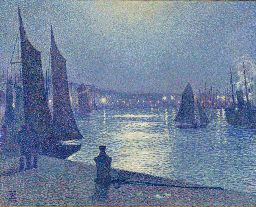 Światło księżyca w Boulogne-sur-Mer - Théodore van Rysselberghe