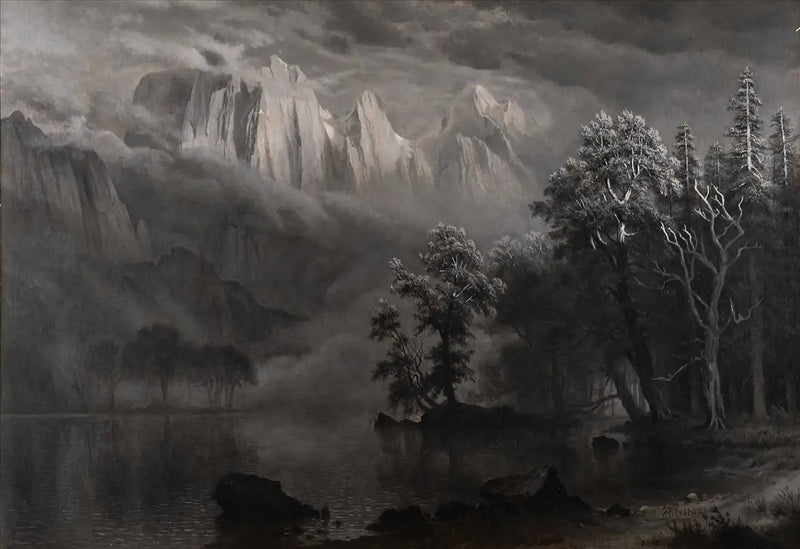 Światło księżyca w Yosemite - Albert Bierstadt