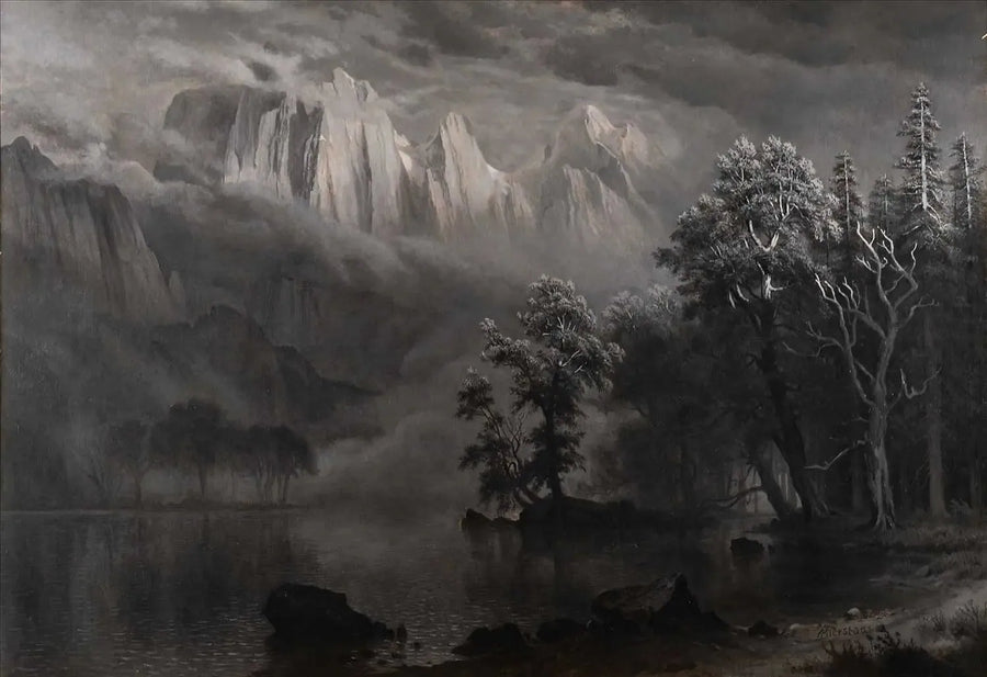 Światło księżyca w Yosemite - Albert Bierstadt