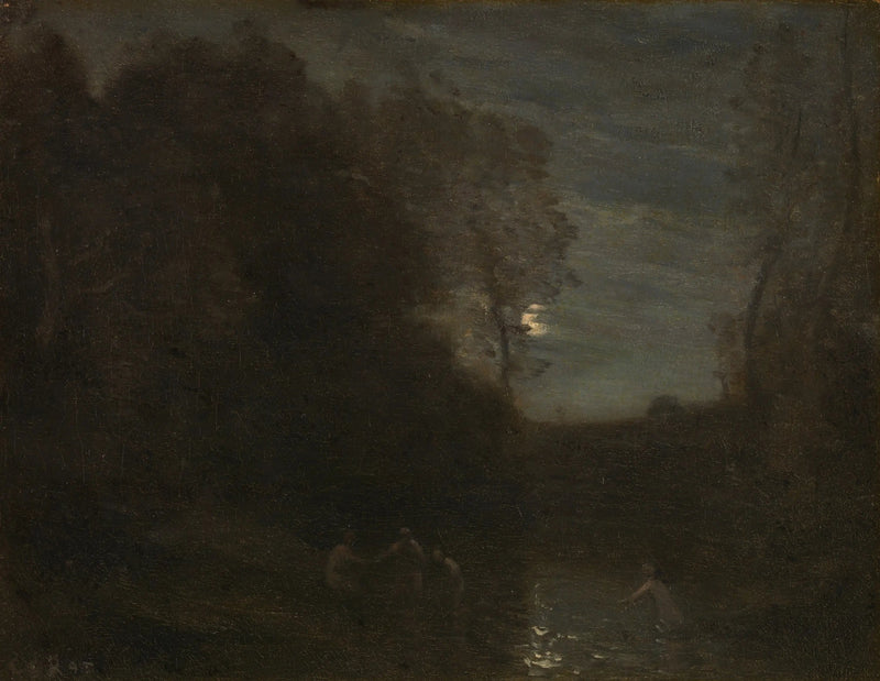 Światło księżyca - Jean-Baptiste Camille Corot