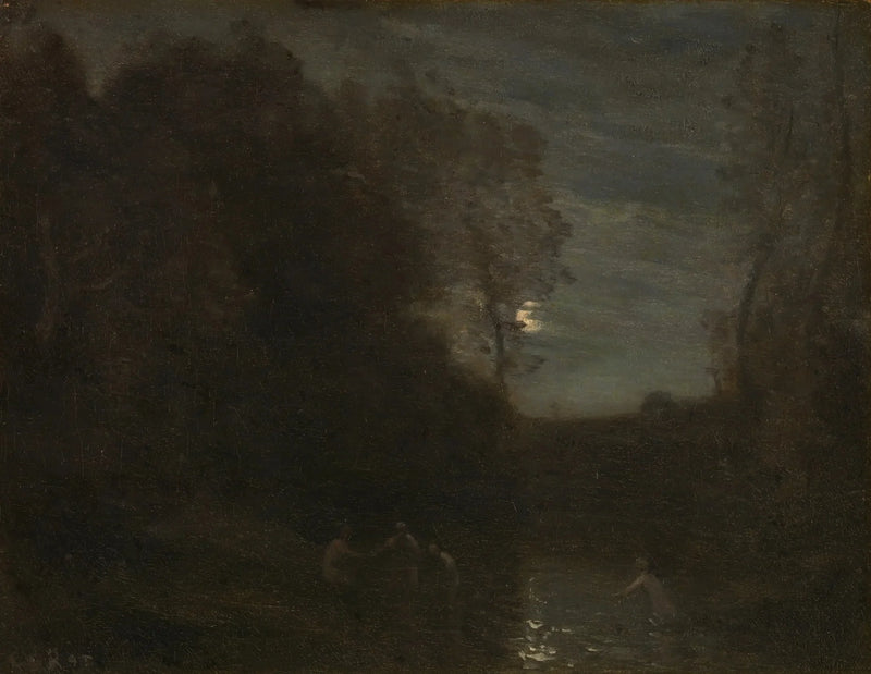 Światło księżyca - Jean-Baptiste Camille Corot