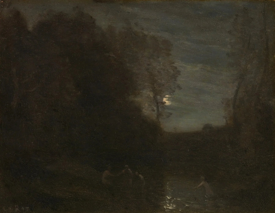 Światło księżyca - Jean-Baptiste Camille Corot