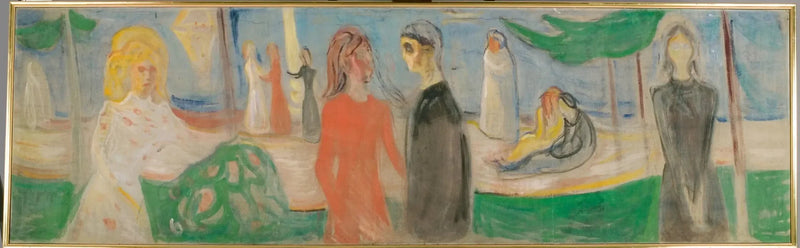 Księżycowy blask na plaży - Edvard Munch