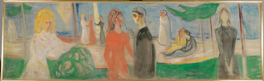Księżycowy blask na plaży - Edvard Munch