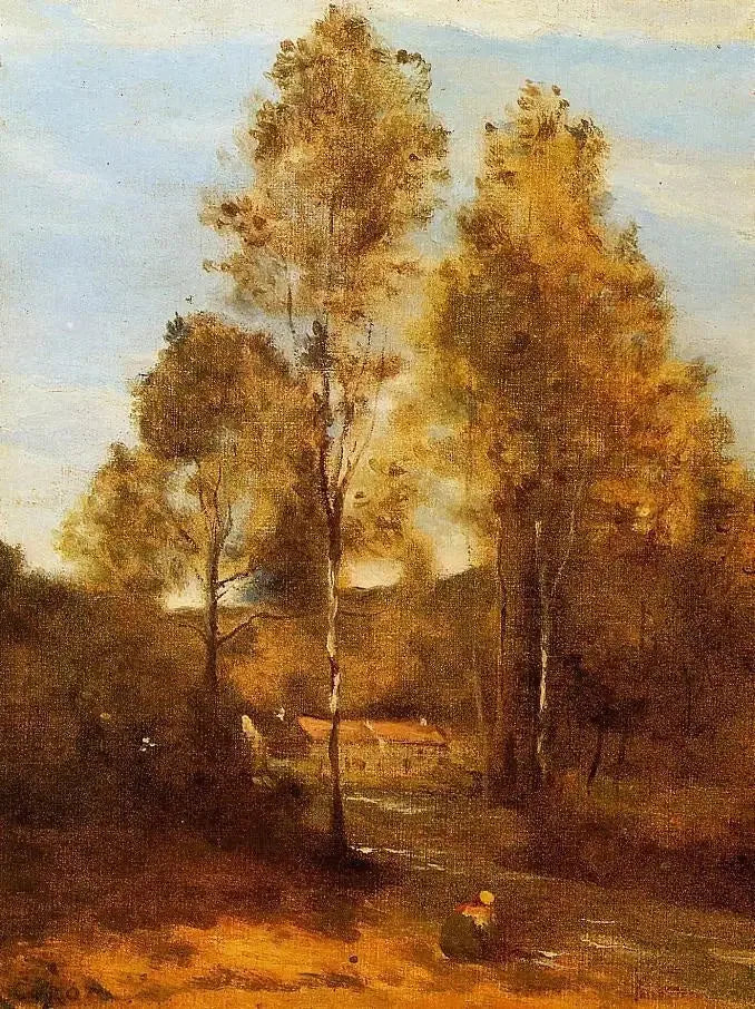 Polana Bois Pierre, aux Évaux près de Château-Thierry - Jean-Baptiste Camille Corot
