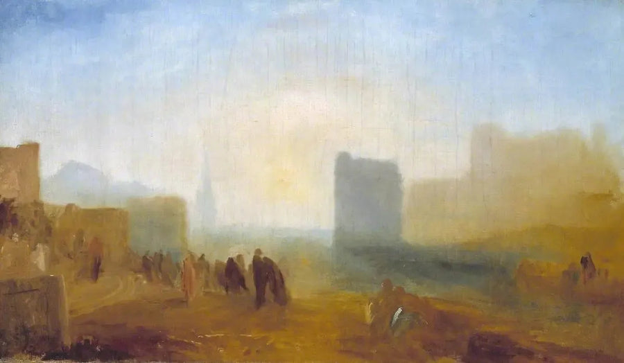 Classical Harbour Scene; possibly based on Le Havre - J. M. W. Turner image 1 reproduction d’œuvre d’art à l’huile