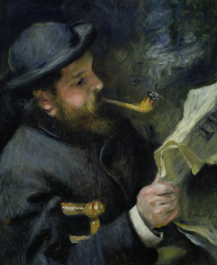 Claude Monet czytający - Pierre-Auguste Renoir