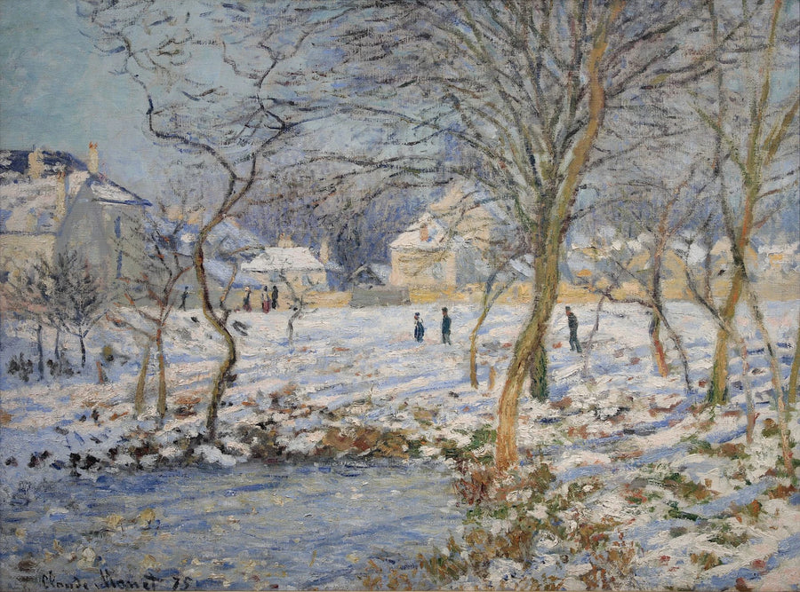 Jezioro, efekt śniegu - Claude Monet