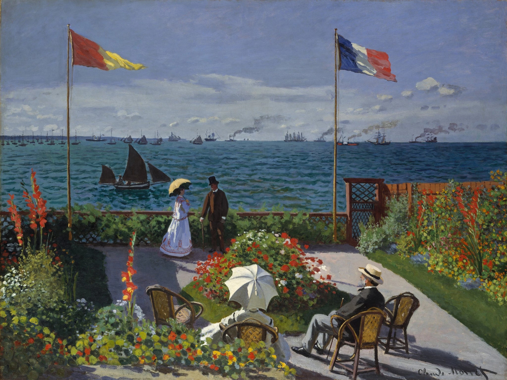 Terrasse à Sainte-Adresse W95 par Claude Monet, 1867, Metropolitan Museum of Art