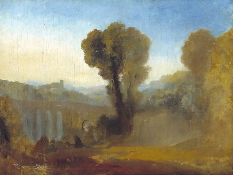 Kompozycja Klaudiana, prawdopodobnie Arcueil o świcie (wcześniej zatytułowana 'Ariccia (?): Zachód słońca') - J. M. W. Turner