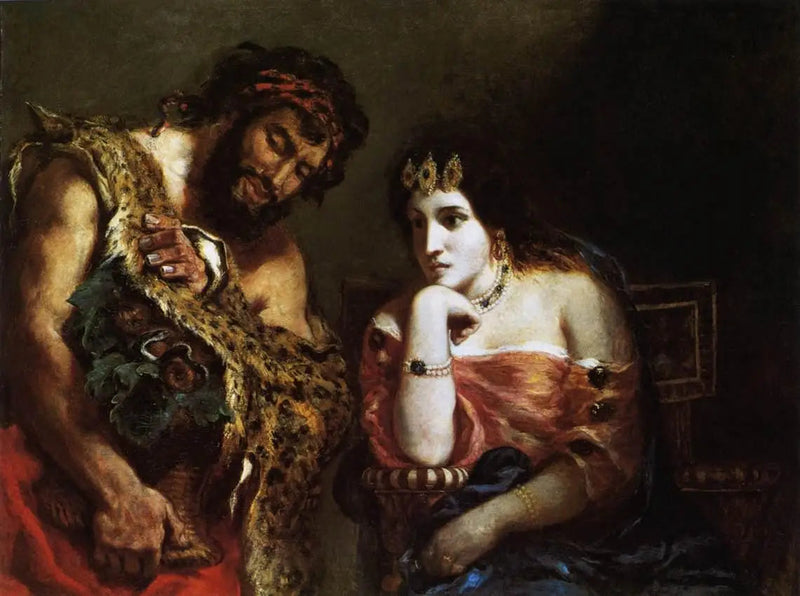 Kleopatra i chłop - Eugène Delacroix