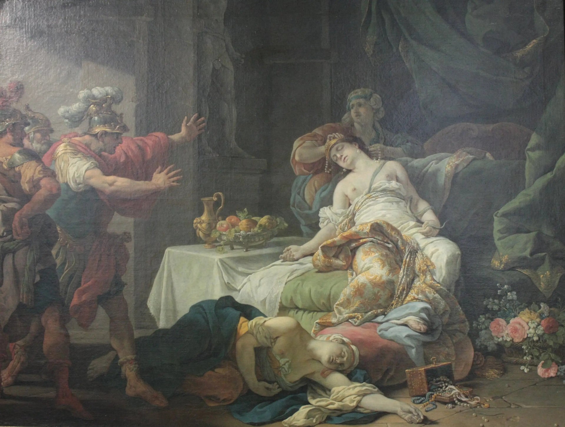Cléopâtre expirante - Louis Jean François Lagrenée image 1 tableau peint à l’huile sur toile