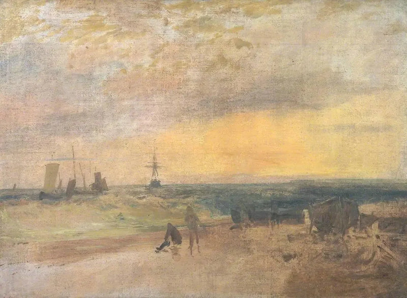Scena nadmorska z rybakami i łodziami - J. M. W. Turner