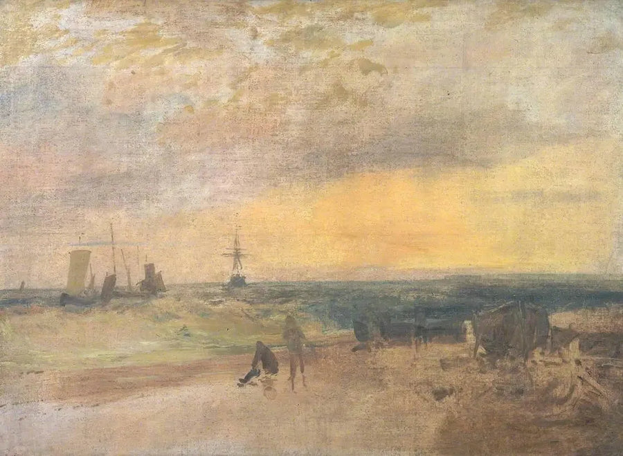 Scena nadmorska z rybakami i łodziami - J. M. W. Turner