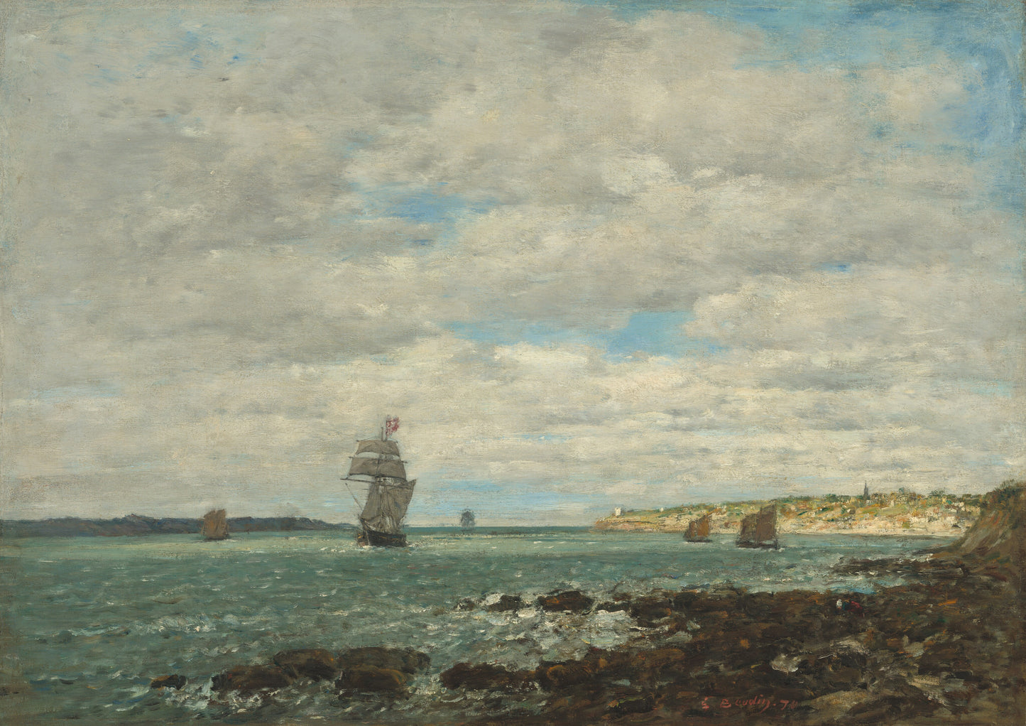 🌊 Wybrzeża Bretanii – Eugène Boudin (1874)