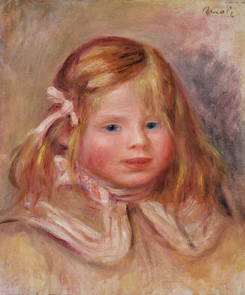 Coco w różowej wstążce - Pierre-Auguste Renoir