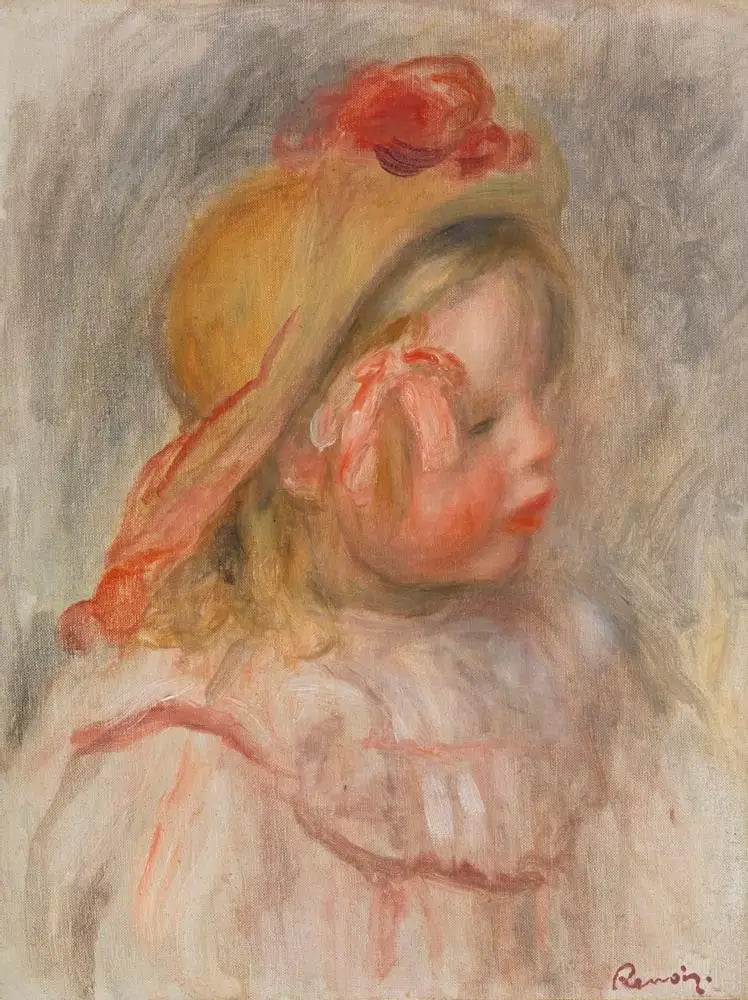 Coco w słomkowym kapeluszu - Pierre-Auguste Renoir