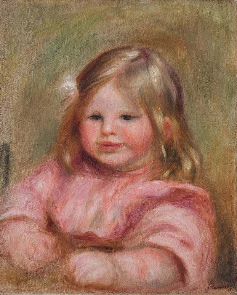 Coco na różowym tle - Pierre-Auguste Renoir