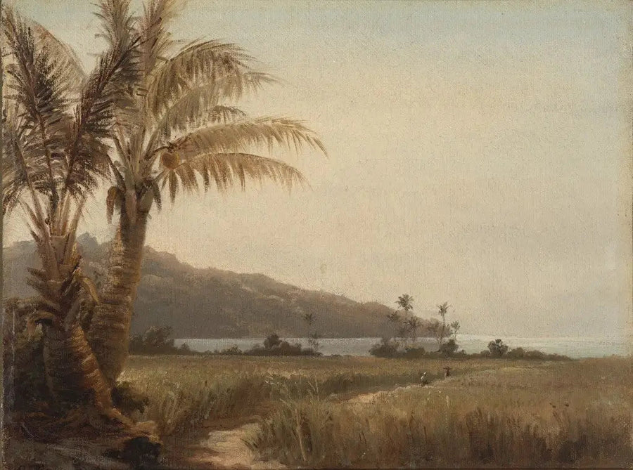 Palmy na brzegu morza - Camille Pissarro