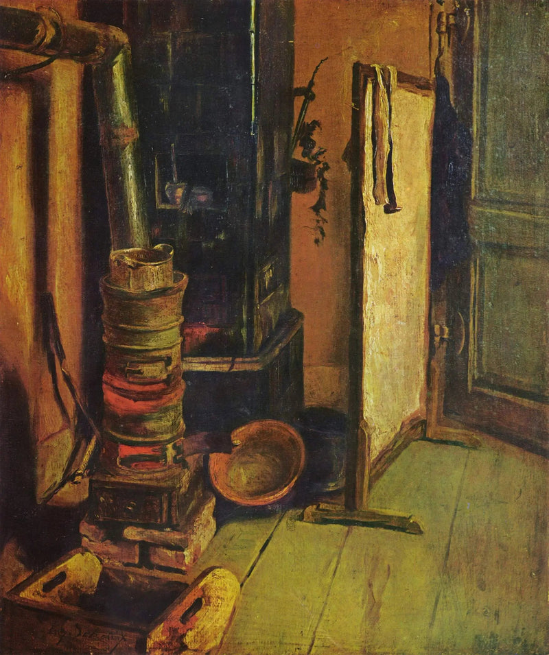 Kącik warsztatowy. Piec - Eugène Delacroix