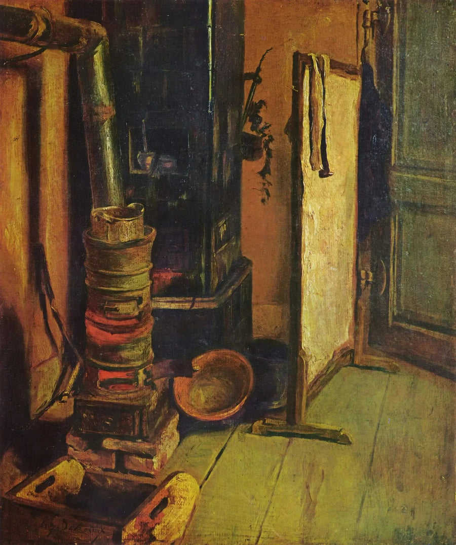 Kącik warsztatowy. Piec - Eugène Delacroix