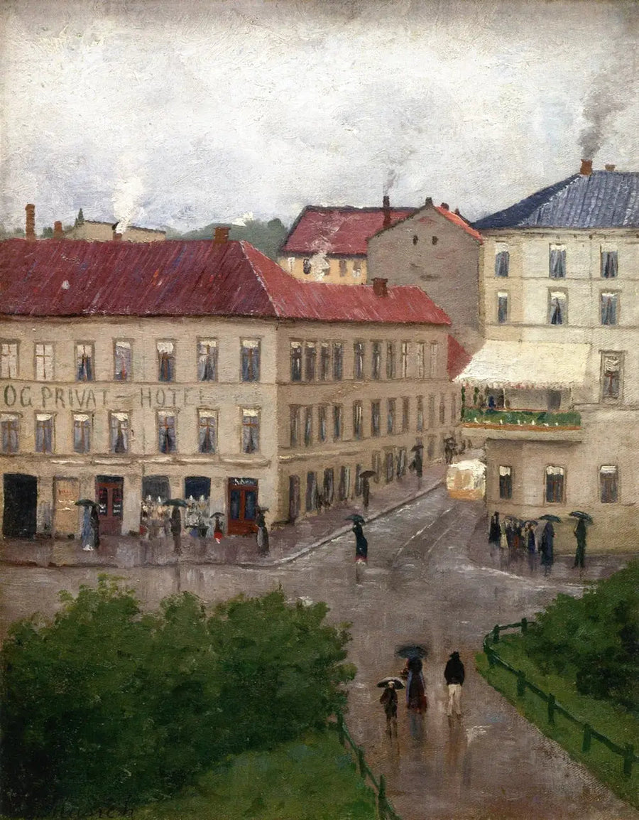 Róg ulicy na Karl Johan, Grand Café - Edvard Munch