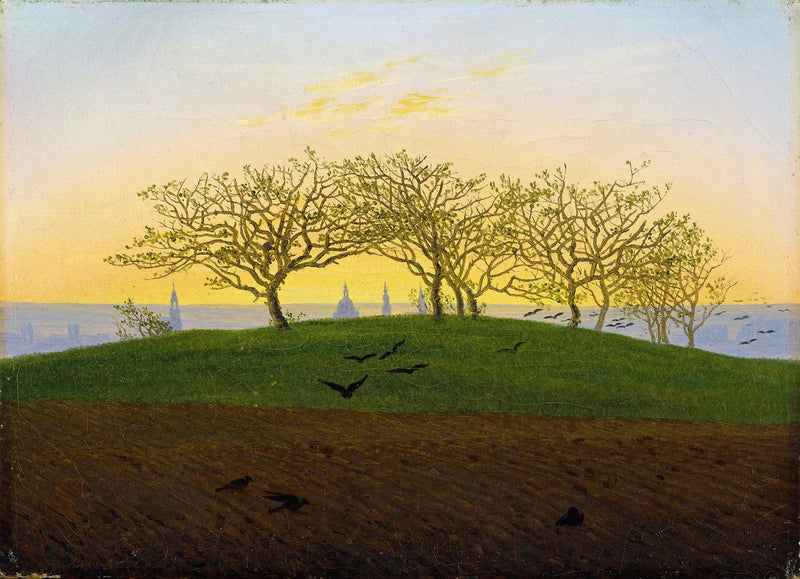 Wzgórze z uprawnym polem w pobliżu Drezna - Caspar David Friedrich