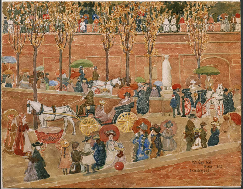 Wzgórze Pincio, Rzym - Maurice Prendergast