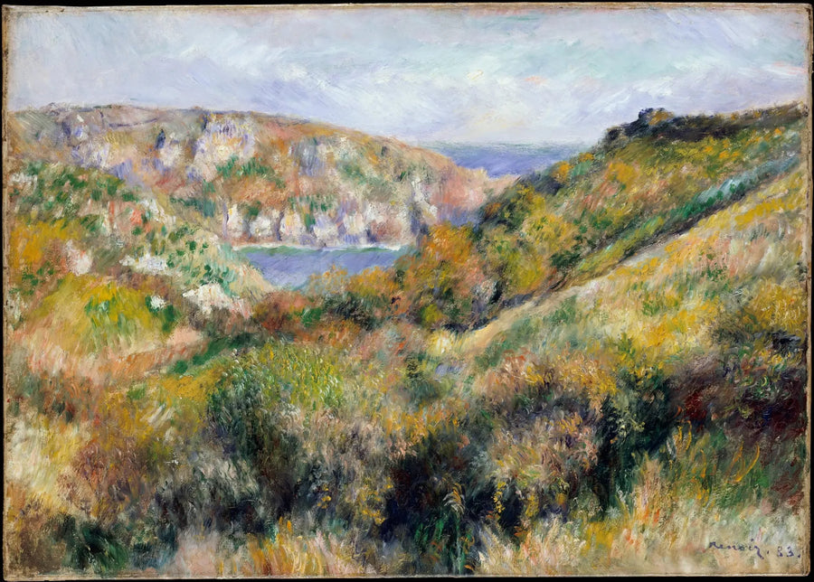 Wzgórza wokół zatoki Moulin Huet, Guernsey - Pierre-Auguste Renoir