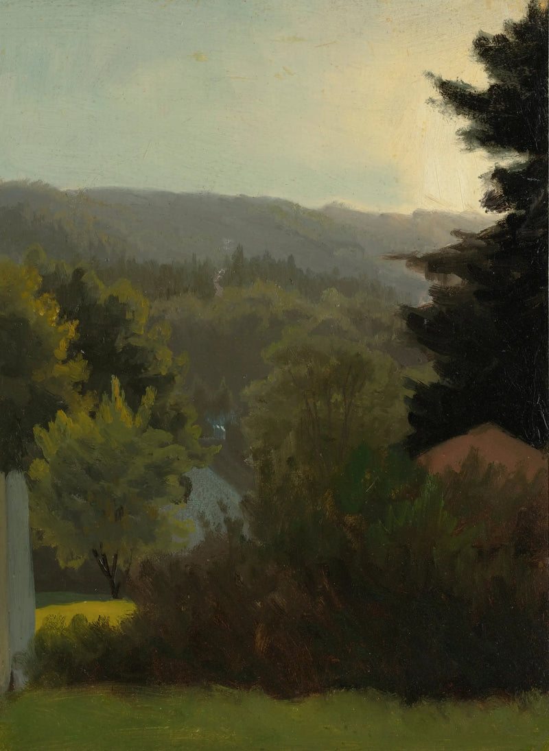 Zalesione wzgórza - Albert Bierstadt