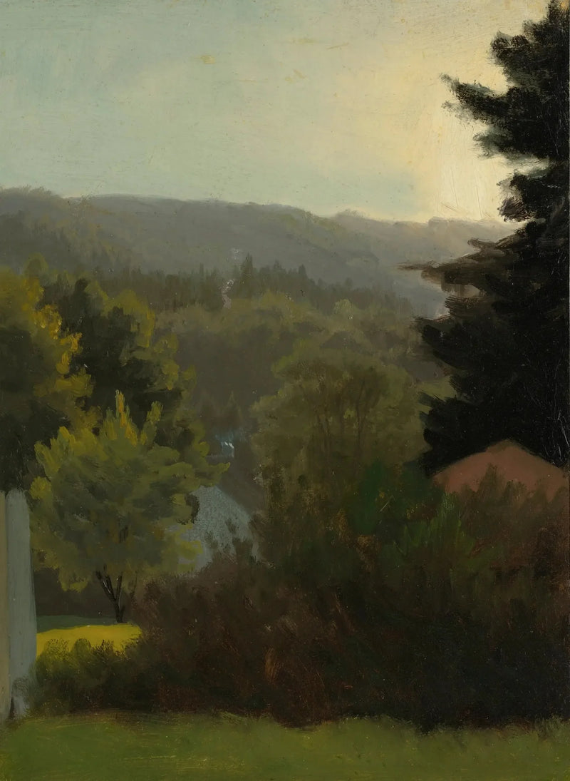 Zalesione wzgórza - Albert Bierstadt