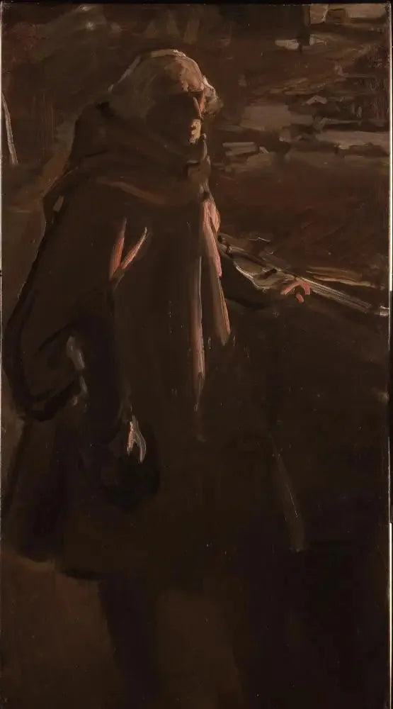 Kolumb opuszczający Palos (w nocy, profil prawy) - Joaquín Sorolla