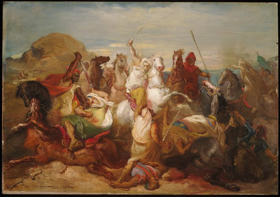 Bitwa arabskich jeźdźców - Théodore Chassériau