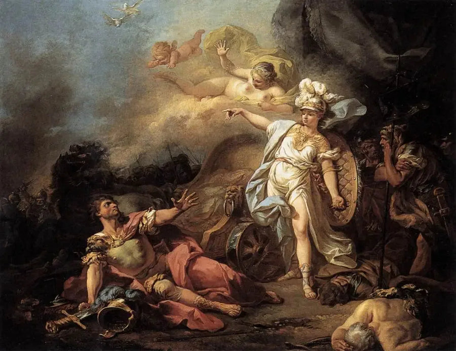Walka Marsa z Minerwą - Jacques-Louis David