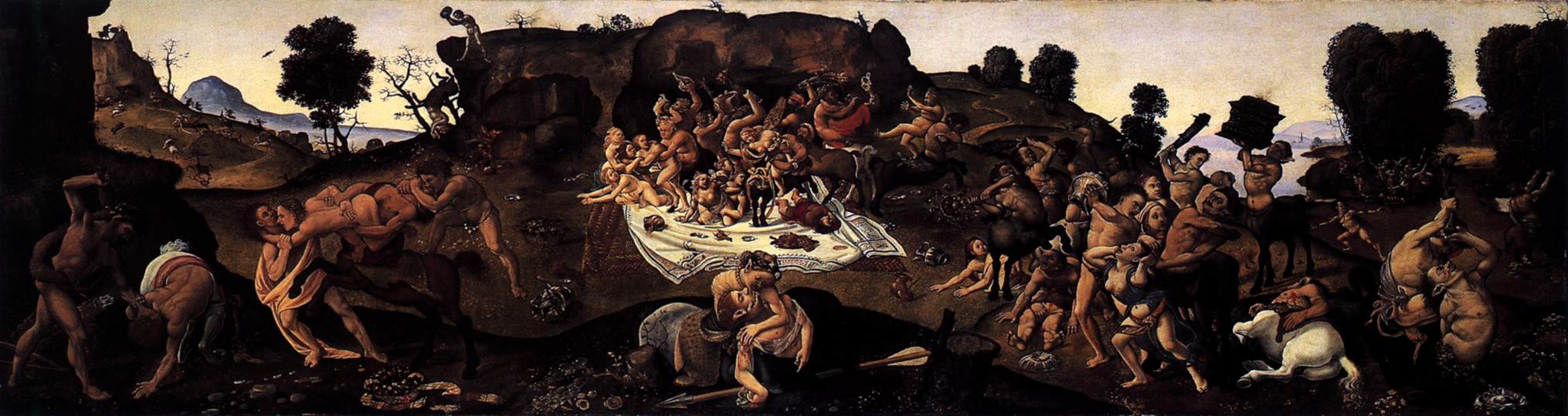 Combat des Centaures et des Lapithes - Piero di Cosimo image 1 reproduction réalisée par Alpha Reproduction