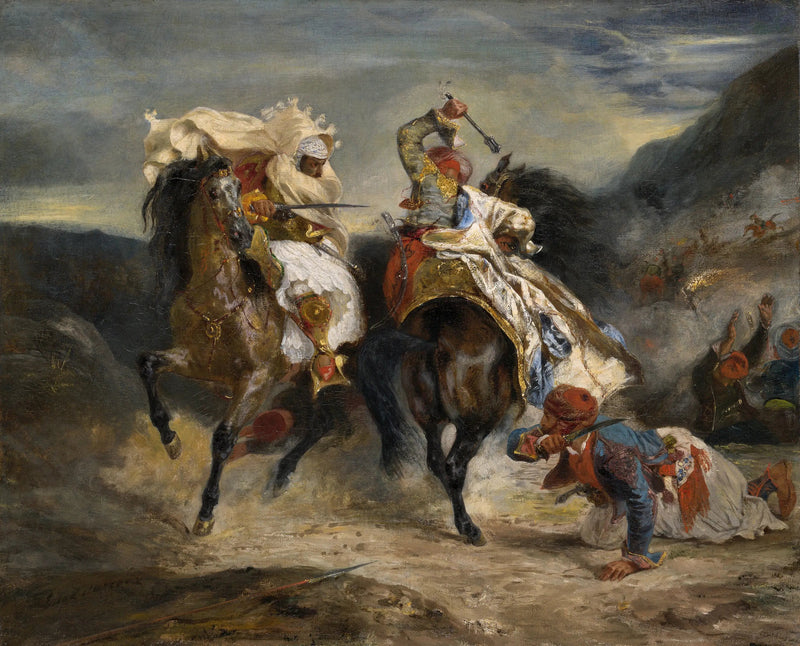 Walka Giaoura i Hassana - Eugène Delacroix