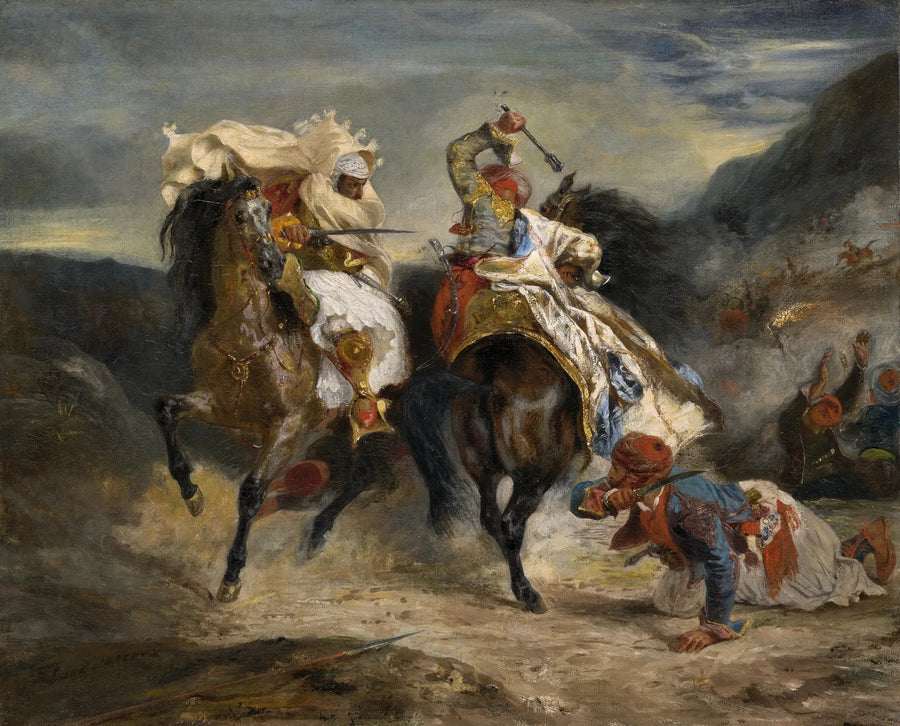 Walka Giaoura i Hassana - Eugène Delacroix