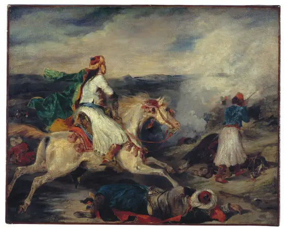Walka Giaura i paszy - Eugène Delacroix